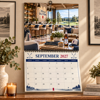 Ski Lodge Christmas 2027 Wall Calendar