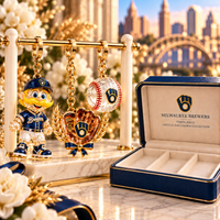 Milwaukee Baseball Fan Bag Charm Set
