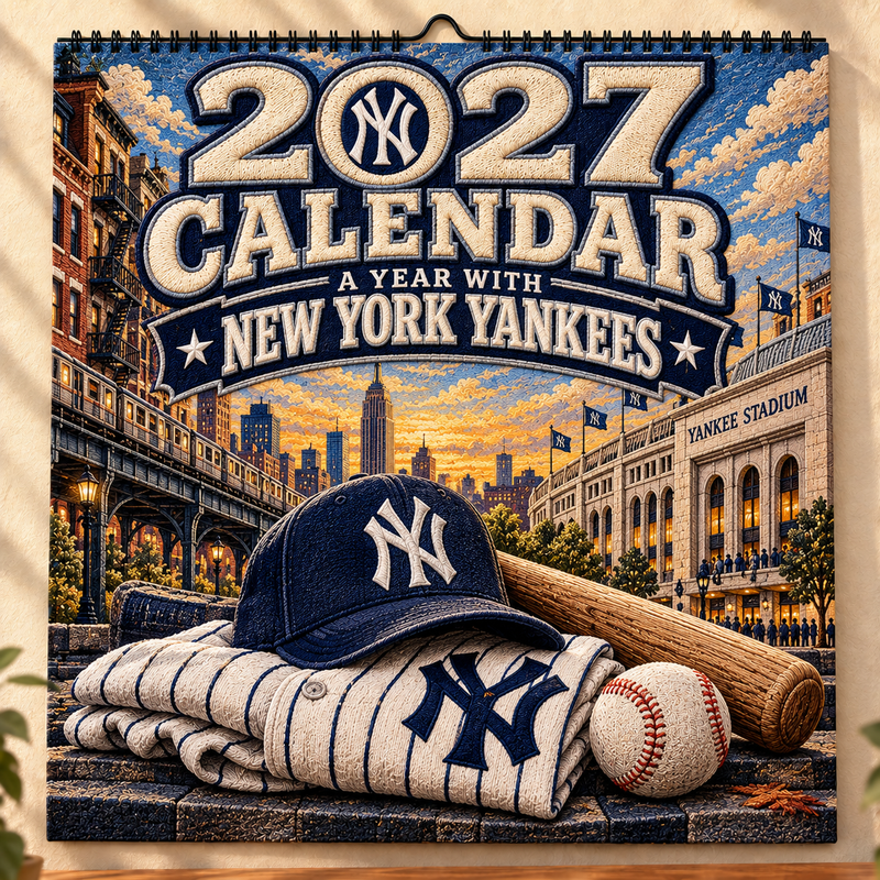 New York Baseball Fan 2027 Wall Calendar