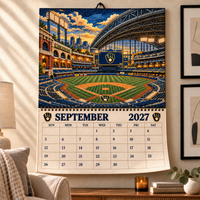 Milwaukee Baseball Fan 2027 Wall Calendar