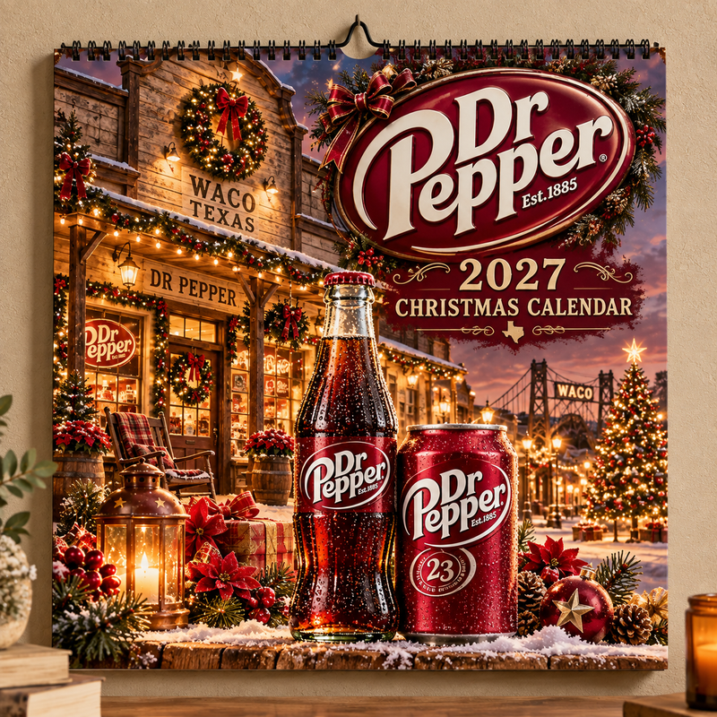 Waco Texas Soda Christmas 2027 Wall Calendar