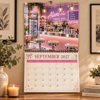 Pink Glam Christmas 2027 Wall Calendar