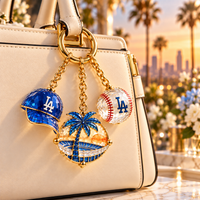 Los Angeles Baseball Fan Bag Charm Set