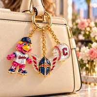 Cleveland Baseball Fan Bag Charm Set