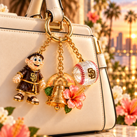 San Diego Baseball Fan Bag Charm Set