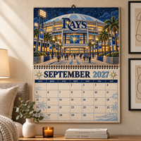 Tampa Bay Baseball Fan 2027 Wall Calendar